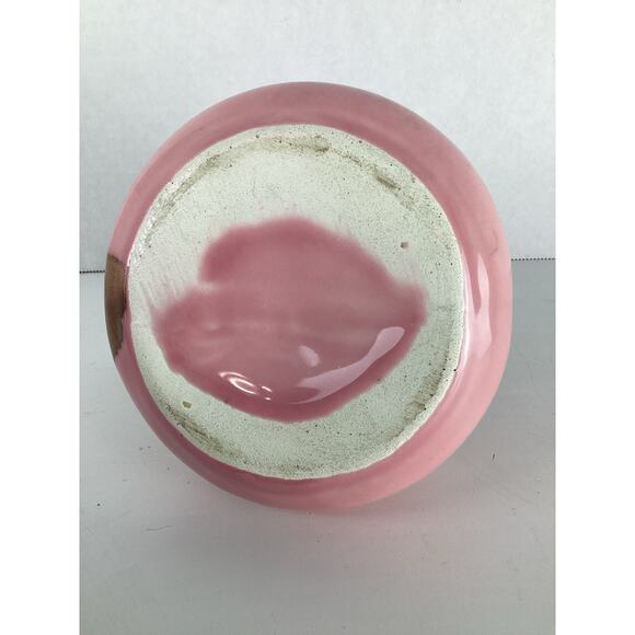 MCM Winart Pink Pottery Drip Glaze Pitcher Pink White Vase VTG - Picture 6 of 10